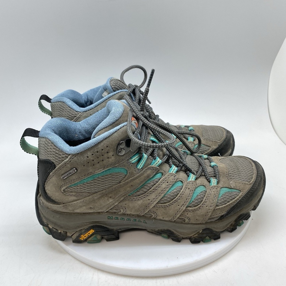 Merrell Boots Womens 9 W Moab 3 Mid Gray Suede J035850W Ankle Hiking Trail Shoes